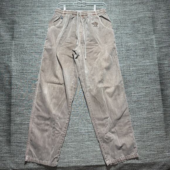 Crazy Shirts Pants Men's Size L Brown Chocolate Dyed Lounge Drawstring Faded VTG - Picture 1 of 14